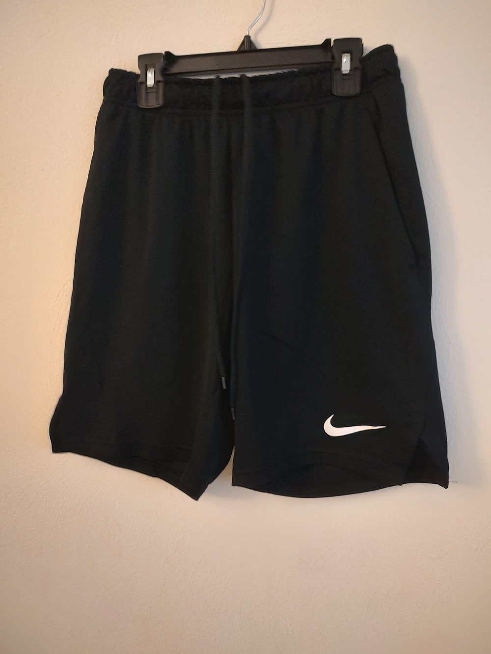 Nike Black Athletic Shorts with White Swoosh
